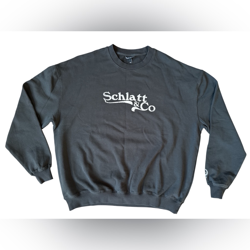 Nwot Rare Schlatt  Co Black Crewneck Sweatshirt 2017 Pullover Size M Medium